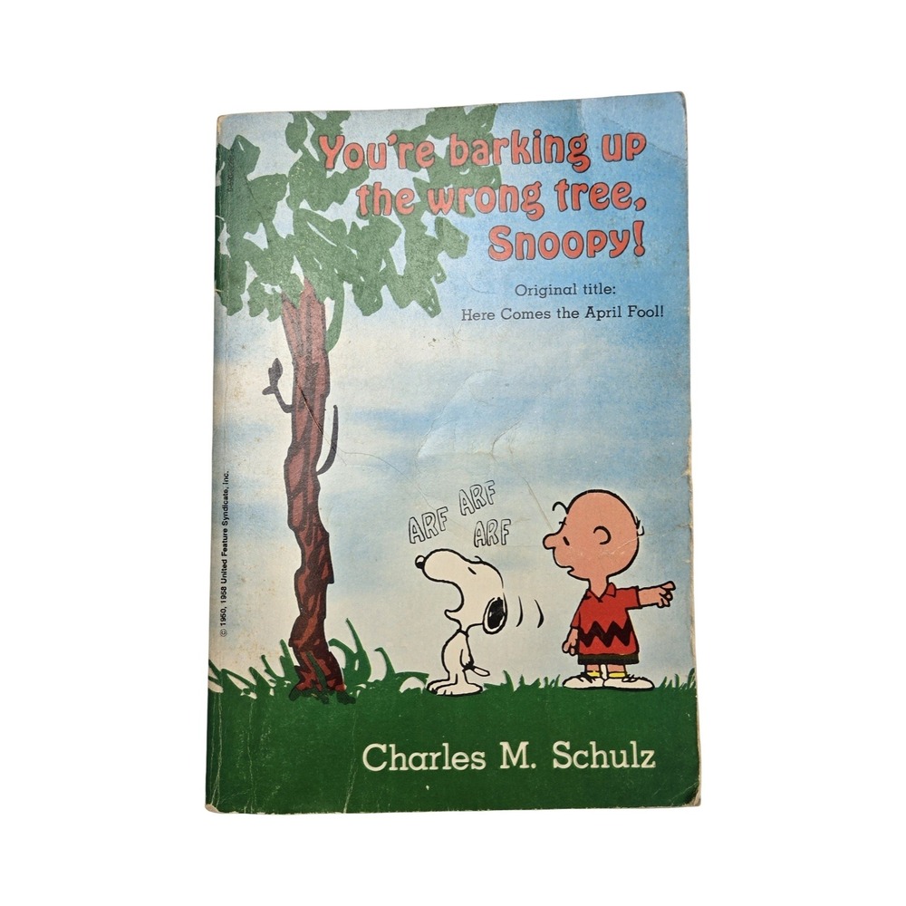 Vintage 80s Peanuts You're Barking Up The Wrong Tree Snoopy Charles M Schulz